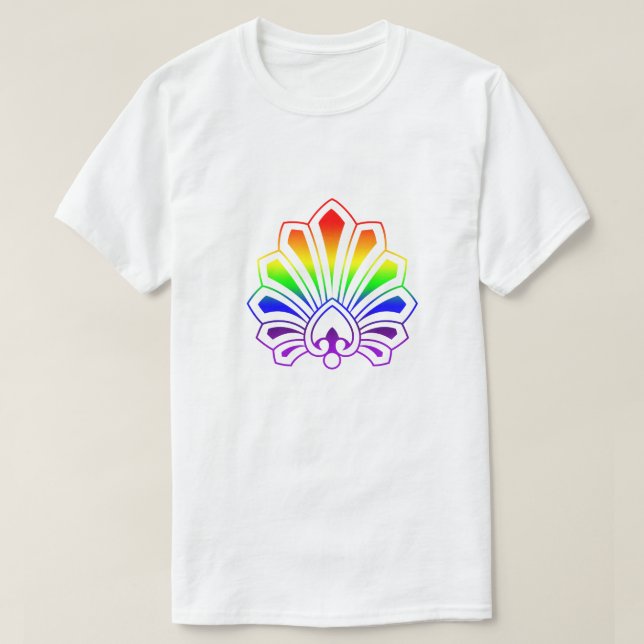 Gay Pride Rainbow Colours GLBTQ Design T-Shirt (Design Front)