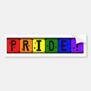 Gay Pride Rainbow Filmstrip Bumper Sticker