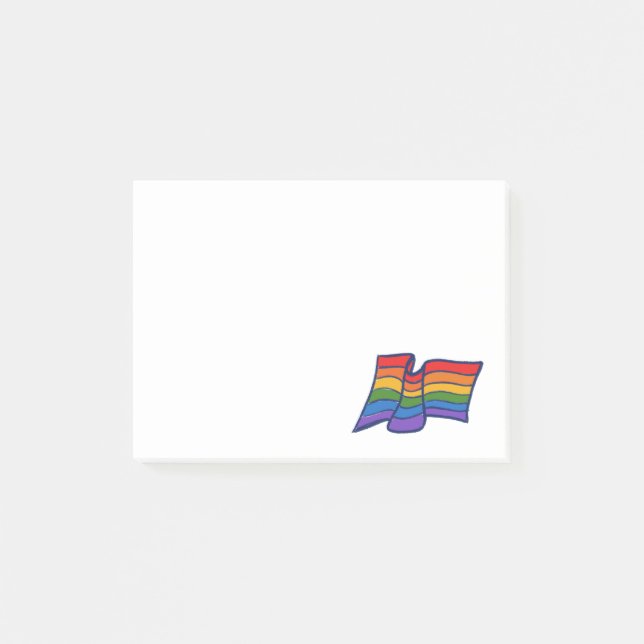 Gay Pride Rainbow Flag Art Post-it Notes (Front)