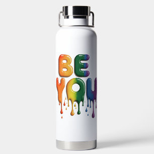 Gay Pride Rainbow Flag be you Fun and cool design Water Bottle