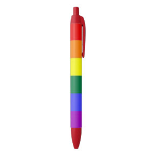 Gay Pride Rainbow Flag Black Ink Pen