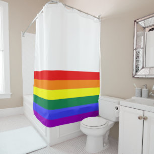Gay Pride Rainbow Flag (bottom) Shower Curtain