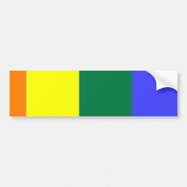 Gay Pride Rainbow Flag Bumper Sticker (Front)