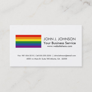 Gay pride Rainbow Flag Business Card