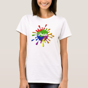 Gay Pride Rainbow Flag Colours Splash T-Shirt
