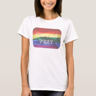 Gay Pride Rainbow Flag Custom Text T-Shirt