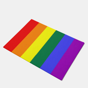 Gay Pride Rainbow Flag Doormat