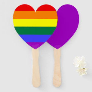Gay Pride Rainbow Flag Hand Fan