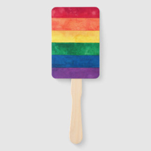 Gay Pride Rainbow Flag Hand Fan