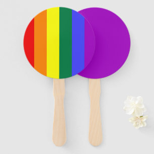 Gay Pride Rainbow Flag Hand Fan