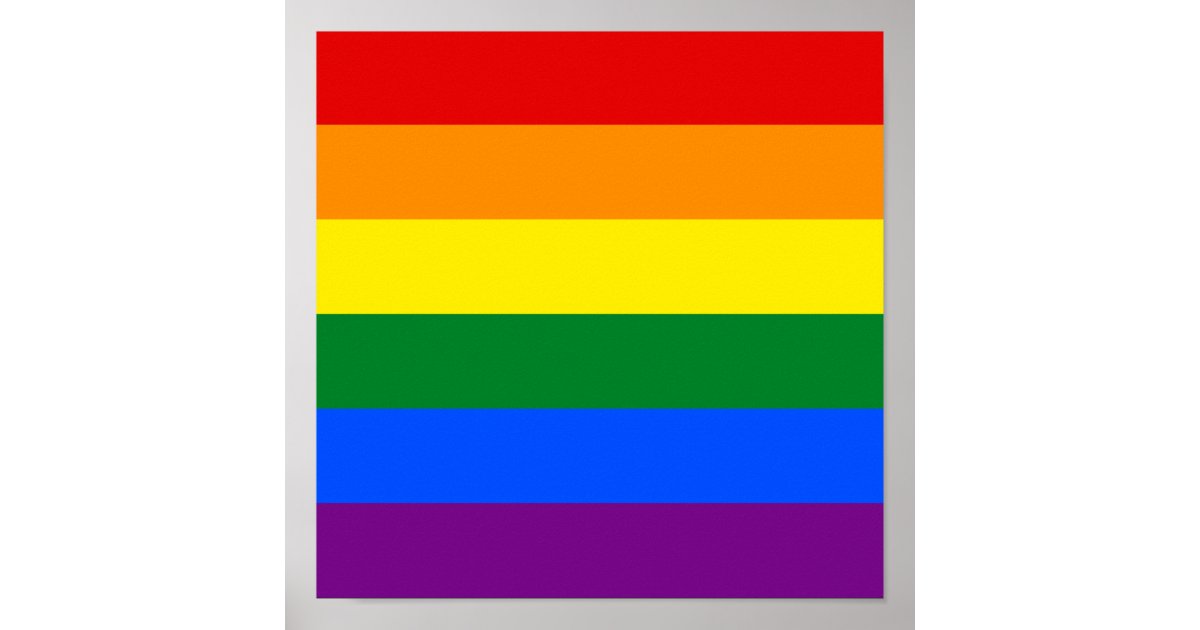Gay Pride Rainbow Flag LGBTQ Support Love Lesbian Poster | Zazzle