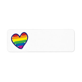Gay Pride Rainbow Flag Love Hearts
