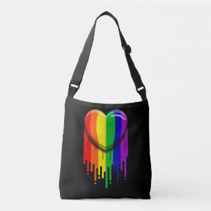 Gay pride Rainbow Flag Moustache LGBT Crossbody Bag