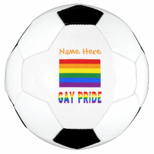 Gay Pride Rainbow Flag Personalised Football