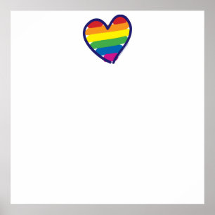 Gay Pride Rainbow Flag Poster
