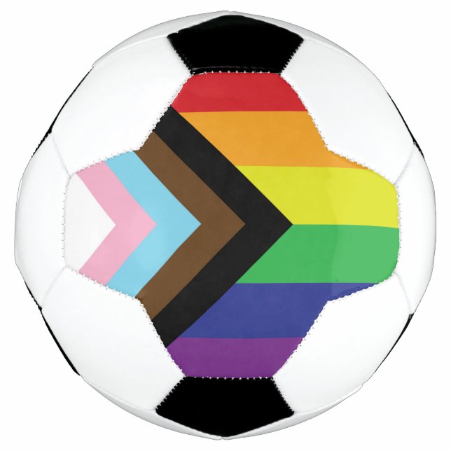 Gay Pride Rainbow Flag Progressive LGBTQIA+ Football (Front)