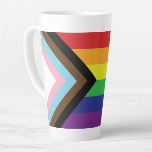 Gay Pride Rainbow Flag Progressive LGBTQIA+ Latte Mug