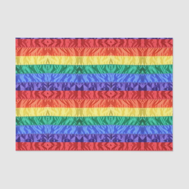 Gay pride Rainbow flag rainbow stripes LGBT LGBTQ Tissue Paper (Front)
