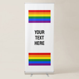 Gay Pride Rainbow Flag  Retractable Banner