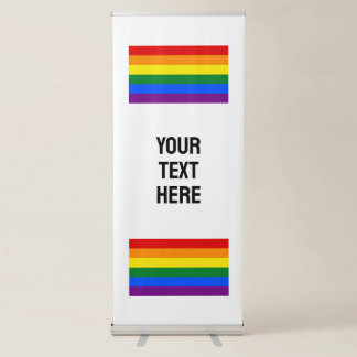 Gay Pride Rainbow Flag Retractable Banner