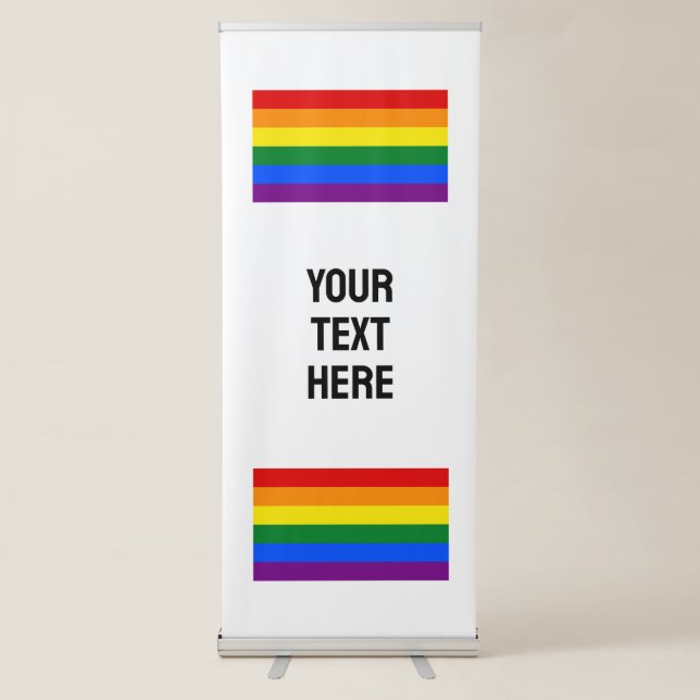 Gay Pride Rainbow Flag  Retractable Banner (Front)