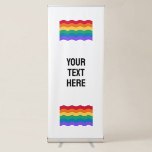 Gay Pride Rainbow Flag Retractable Banner