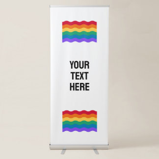 Gay Pride Rainbow Flag Retractable Banner
