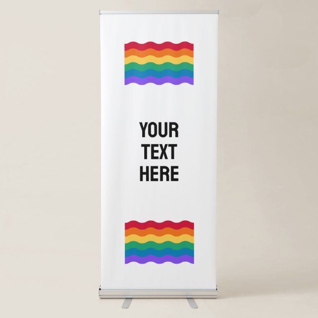 Gay Pride Rainbow Flag  Retractable Banner (Front)