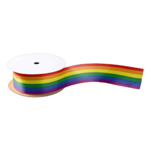 Gay pride Rainbow Flag Satin Ribbon