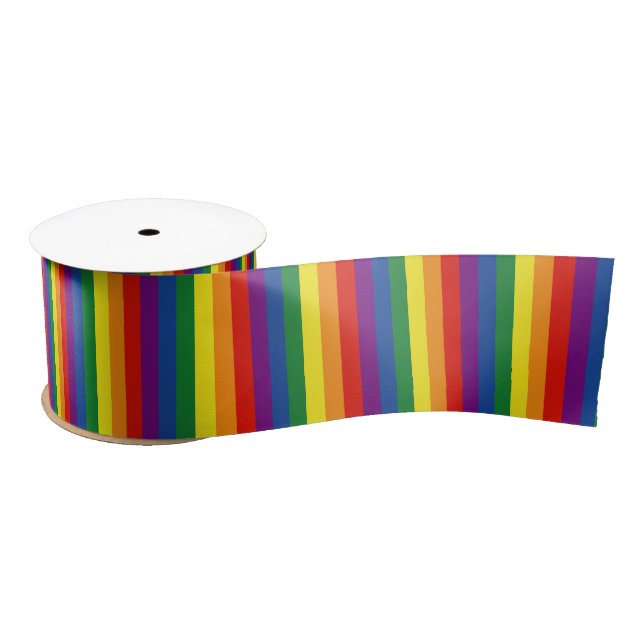 Gay pride Rainbow Flag Satin Ribbon (Spool)