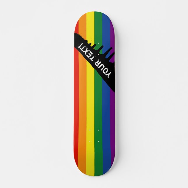 Gay pride Rainbow Flag Skateboard (Front)