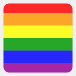 Gay Pride Rainbow Flag Square Sticker