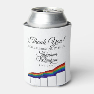 Gay Pride Rainbow Flag Wedding Foam Can Cooler