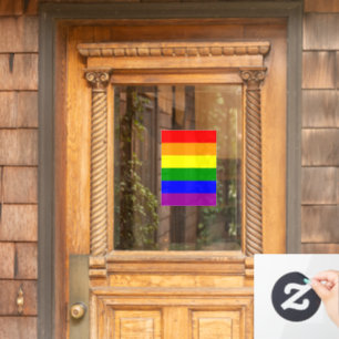 Gay Pride Rainbow Flag Window Cling
