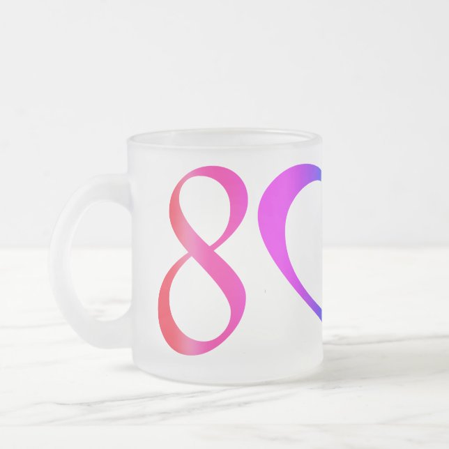 Gay Pride Rainbow Frosted Glass Coffee Mug (Left)