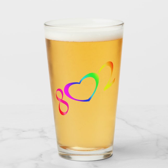 Gay Pride Rainbow Glass (Front Filled)
