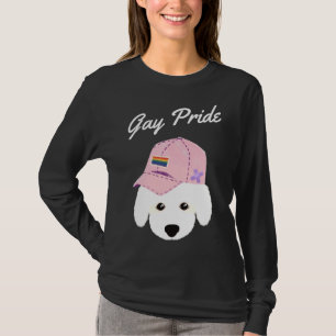 Gay Pride Rainbow Hat Poodle T-Shirt