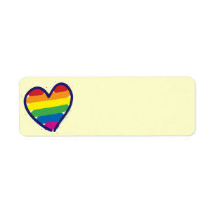 Gay Pride Rainbow Heart
