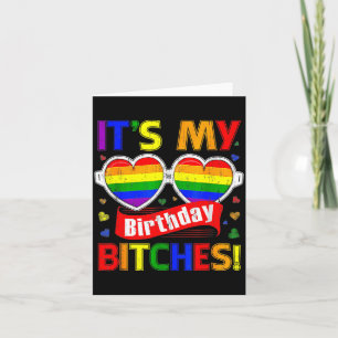 Gay Pride Rainbow Lgbt Birthday Es Cute Gles Card