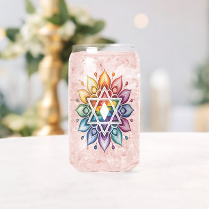 Gay Pride Rainbow LGBT Can Glass
