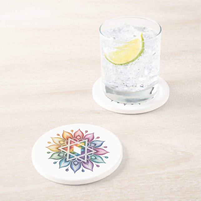 Gay Pride Rainbow LGBT Coaster (Side)