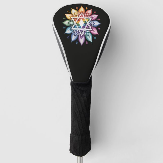 Gay Pride Rainbow LGBT Golf Head Cover (Front)