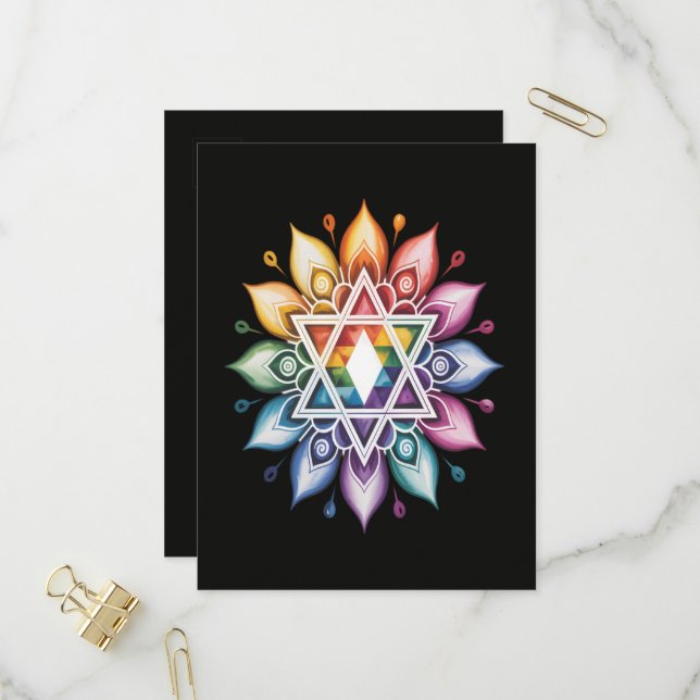 Gay Pride Rainbow LGBT Invitation Postcard (Front/Back In Situ)