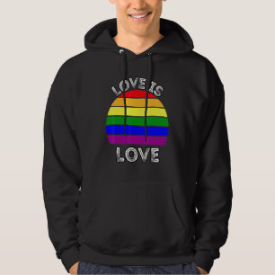 Gay Pride Rainbow Lgbt Love Is Love Hoodie