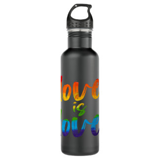 Gay Pride Rainbow LGBT Love Is Love Pullover Hoodi 710 Ml Water Bottle