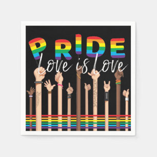 Gay Pride Rainbow LGBT Party Napkin