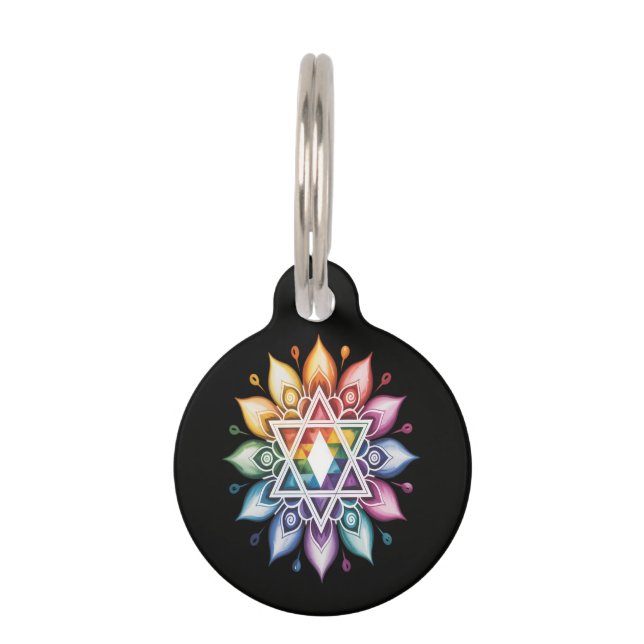 Gay Pride Rainbow LGBT Pet Tag (Front)