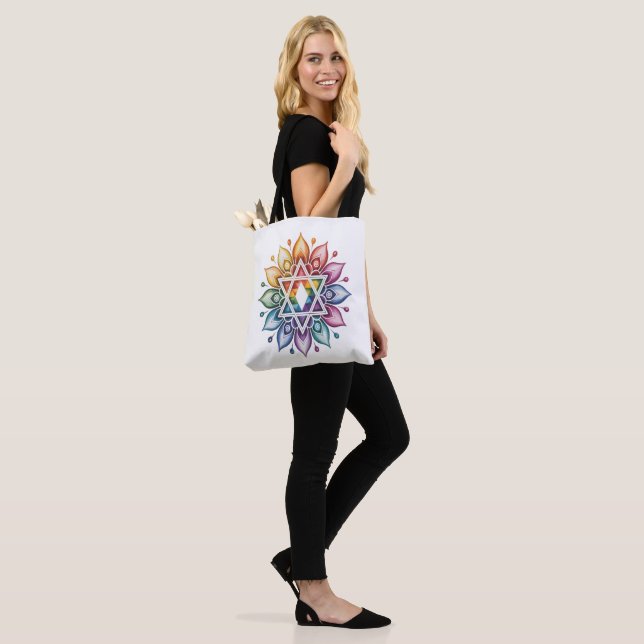 Gay Pride Rainbow LGBT Tote Bag (On Model)