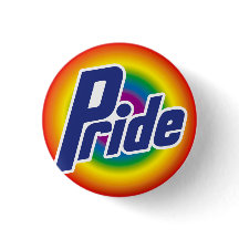 Gay Pride Rainbow Logo Button