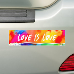 Gay Pride Rainbow Love Is Love Bumper Sticker